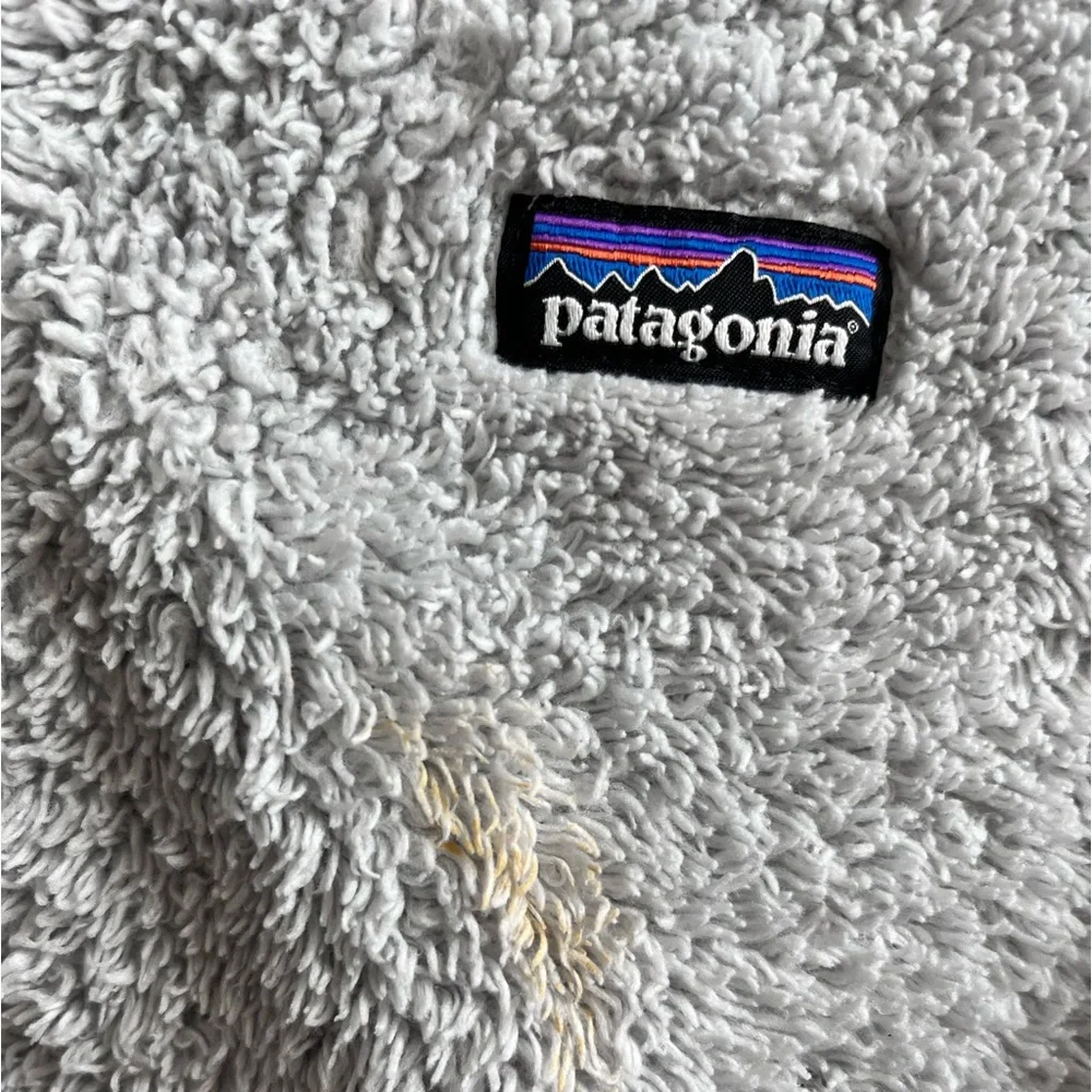 Girls Patagonia Los Gatos 1/4 zip fleece, gray, size L - Picture 2 of 5